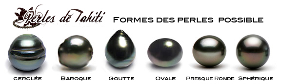 Qualites et formes des perles de tahiti